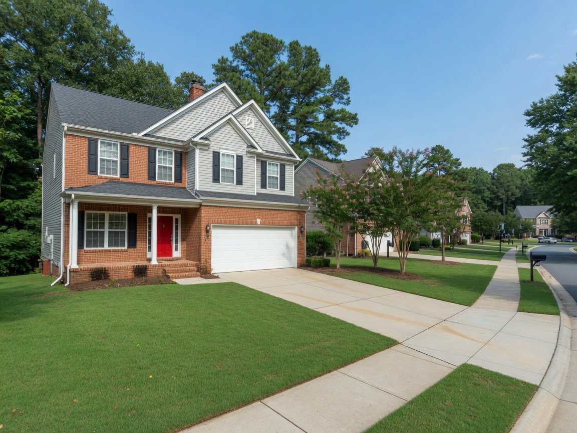 Typical Charlotte metro suburban home we maintain